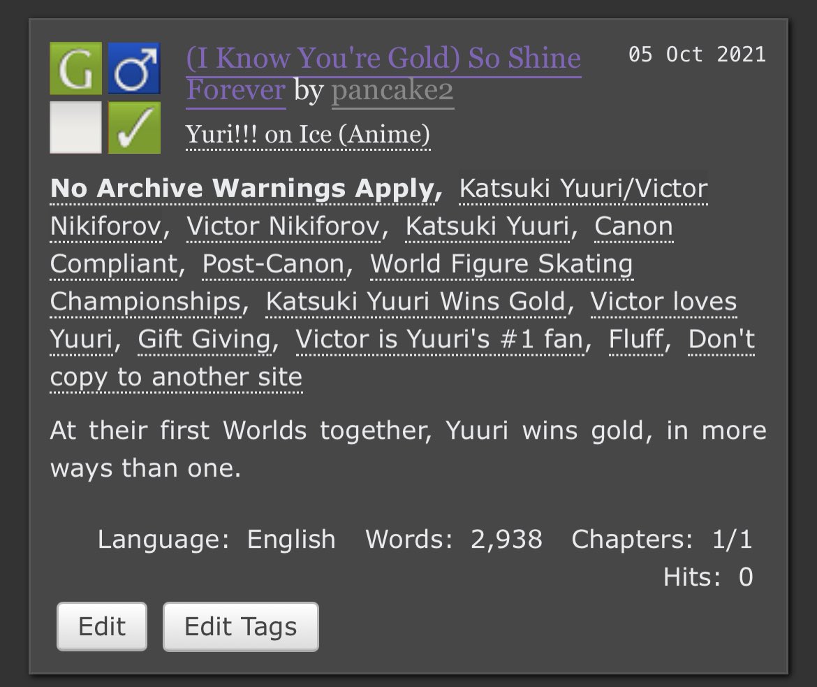 opallesbiian's tweet photo. originally was going to post this for the day 2 “gold” prompt for #YuuriWeek but… life happens sometimes. so it gets to be posted for the anniversary now! 💜
a soft little fic, in which Yuuri gets all the gold he deserves 💙🥇💙
https://t.co/aldfwuM5Ws https://t.co/JxU6zmsln6