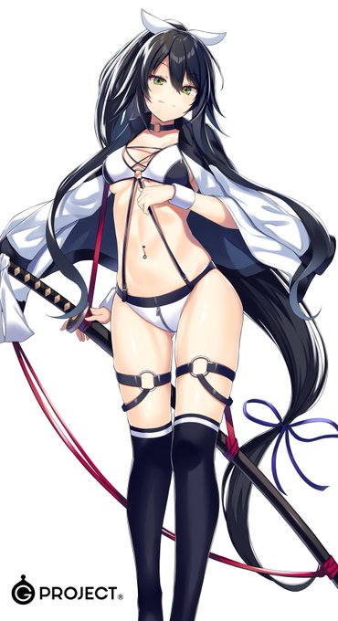 10月25日にGPROJECT様から発売される「HON-MONO SENBIKI」のパッケージイラストを描かせていただきました!黒髪ポニーテールパーカービキニ刀っ娘女子詰め合わせセットです😎https://t.co/s4rkluTMlC 