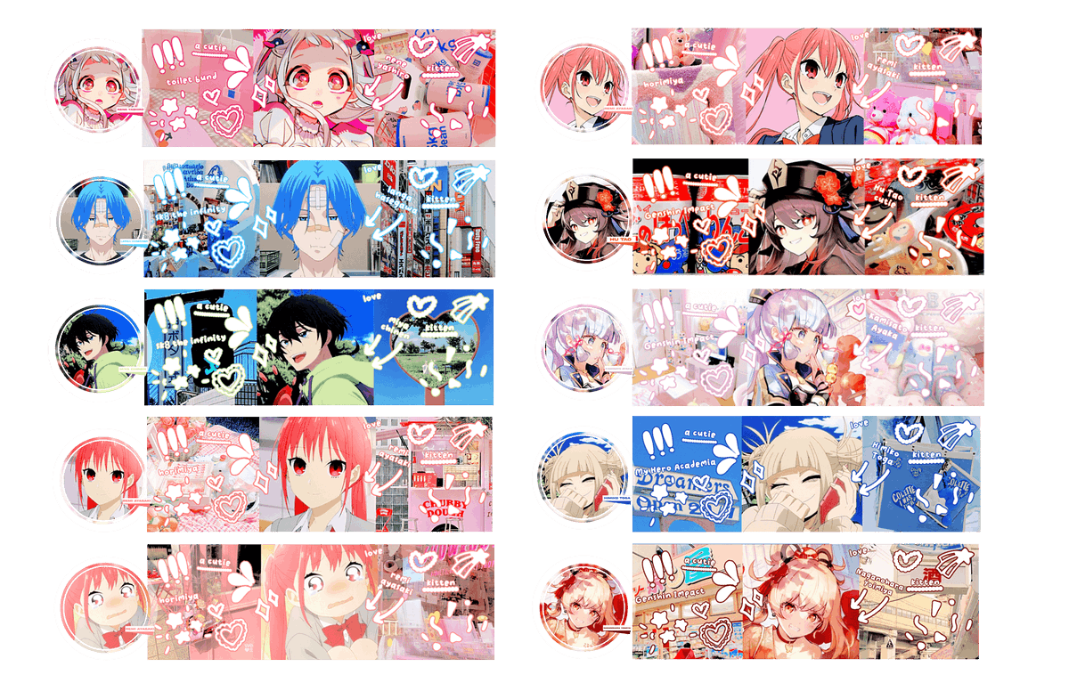 a retweet would be very appreciated. thankyou <3!

Hii! Jam 19.00 WIB nanti, aku open order untuk layout ready stock anime / genshin ini, jika berminat bisa dm karakter nya ya <3. price only 6000 udh dapet icons (PNG) dan header, payment with qris ony <3 

#zonauang #zonaba
