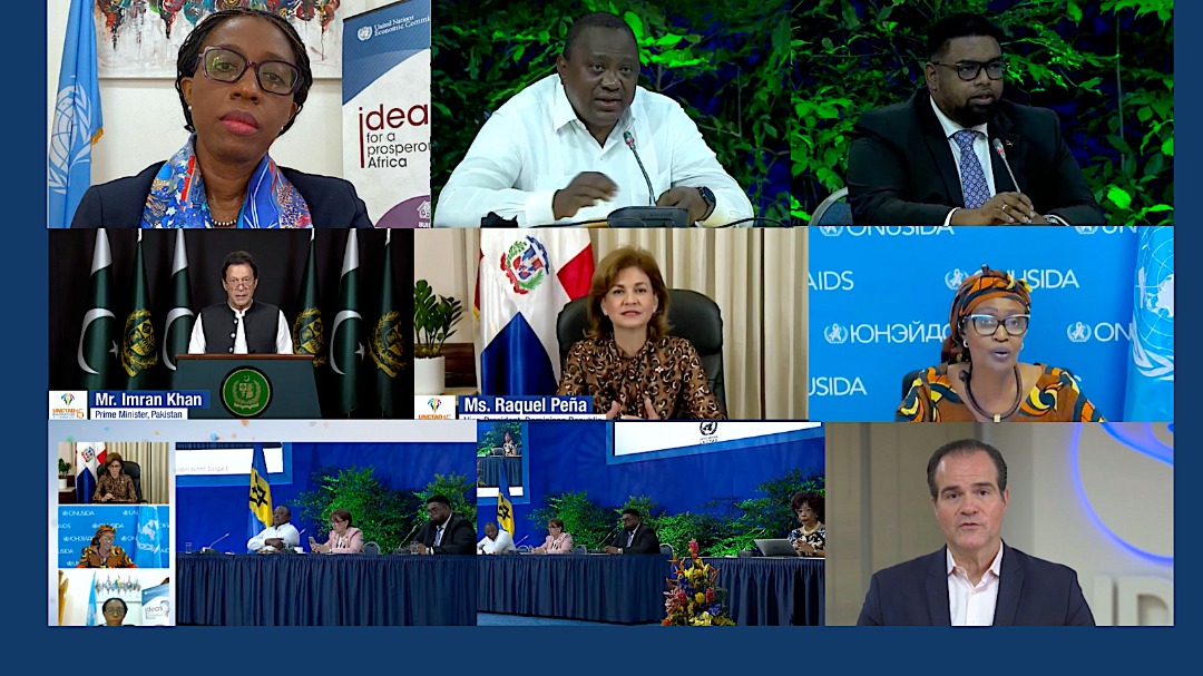 #USG @SongweVera joins world leaders at #UNCTAD15 to discuss actions to achieve #ProsperousAfrica -improve trade;level global playing field with 🇰🇪Pres. #UhuruKenyatta,🇬🇾Pres.#MohamedIrfaanAli, @MIAMOTLEY @RGrynspan @RaquelPenaVice, @Winnie_Byanyima,#MauricioClaverCarone