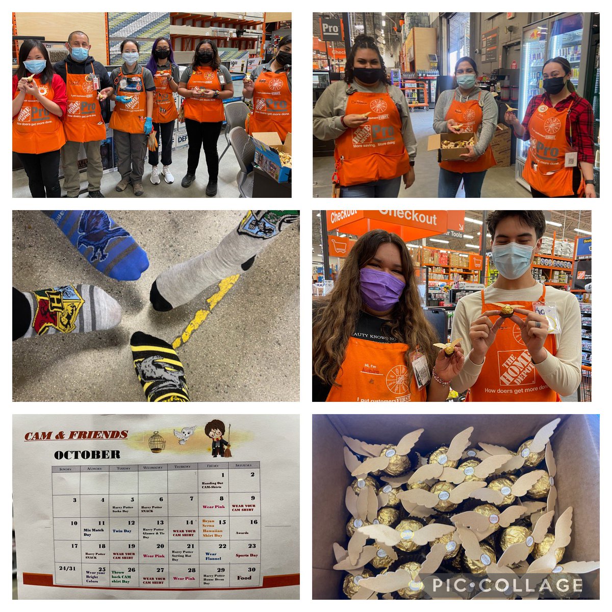 GardenGroveHD's tweet photo. Celebrating Cam &amp; Friends with Harry Potter socks and golden snitches today. #cashierwizards @FrommholzM @JeannineJozwiak @JabarrBean https://t.co/A1umYMD9iR
