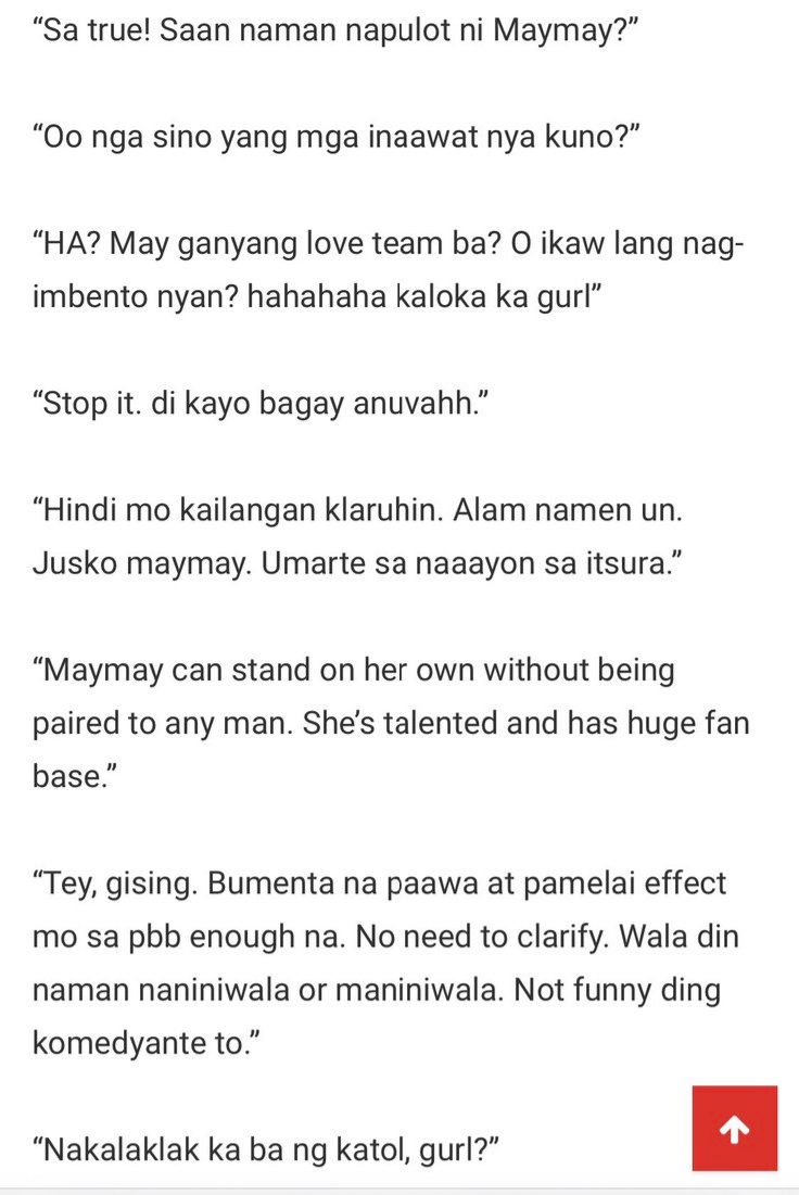 BbLoveMD's tweet photo. With due respect @AbanteNews @archieliao02 the headlines u made was degrading & a slanderous allegations towards Maymay Entrata. Defaming her reputation using malicious terms & contents are encouraging & inviting netizens to hating and bashing. In some ways its a form of BULLYING https://t.co/E9E22vPU6u
