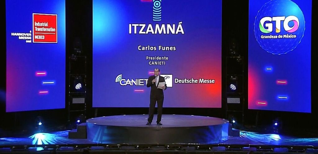En nombre de <a href="/CANIETI/">CANIETI</a>, agradezco al Gobernador de Guanajuato <a href="/diegosinhue/">Diego Sinhue Rodríguez Vallejo</a> y a Industrial Transformation México <a href="/Indtransmex/">Smart Technology Expo</a>, por hacer posible la entrega de los Premios a la Industria TIC en donde participaron más de 100 proyectos y se reconocieron 6 categorías.