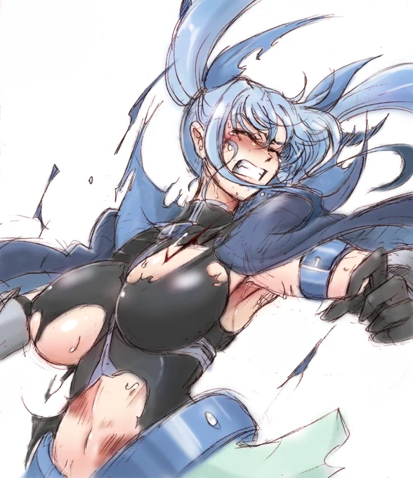 エアスケブ2。なのはのレヴィ(大人バージョン)で服ビリリョナ。 