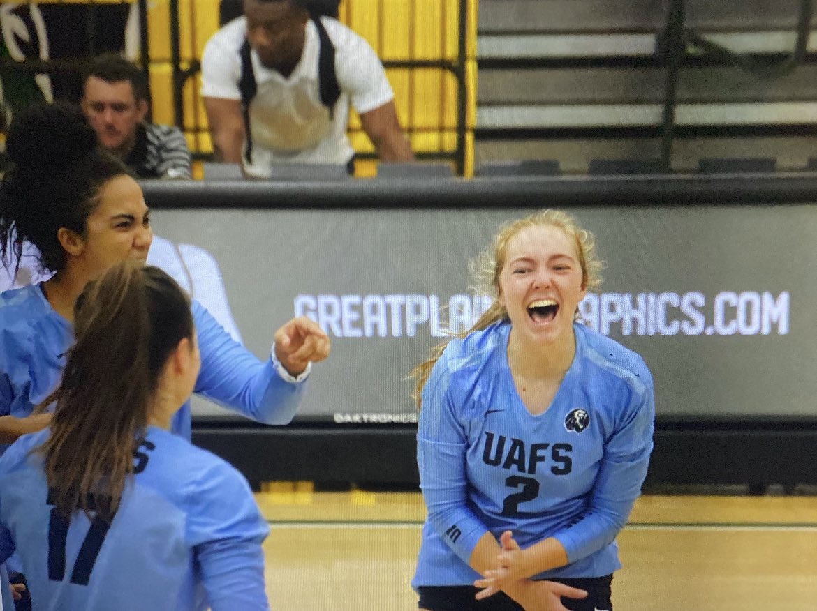 Richland grad <a href="/ChloeAlderson6/">Chloe Alderson</a> (Arkansas Fort Smith) had her first career start today vs OBU and set career highs in assists 45, digs 10 and had her first career double double <a href="/RichlandHSVB/">Richland High School Volleyball</a>