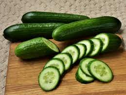Next time you're feeling dehydrated and don't feel like drinking water, try snacking on a cucumber; it's 96 percent water.