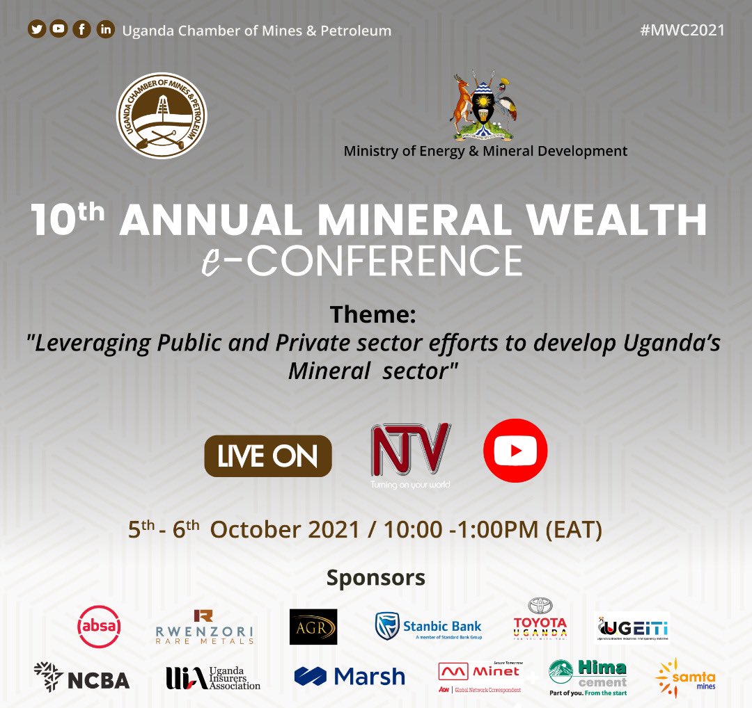 UgandaChamber's tweet image. #ICYI Here’s a link to the the Day 1 discussions at the #MWC2021
youtu.be/vNiuWFVxkRw
Don’t miss day 2 of #MWC2021 on Industrialization, linkages and the #ASM - on @ntvuganda from 10am to 1pm