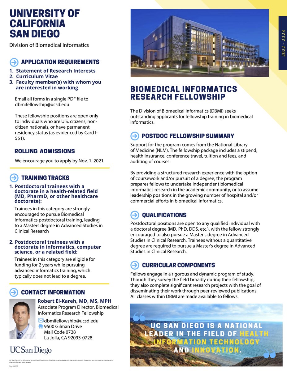 Computational postdocs! Apply for a Fellowship in DBMI and join our group! Contact me for more details on the positions available and about research in the QCC lab in sunny San Diego, CA 🌊🌞 <a href="/UCSDHealth/">UC San Diego Health</a> <a href="/UCSanDiego/">UC San Diego</a> <a href="/UCSDCRCERA/">UCSD Health Moores Cancer Center CRCERA</a>