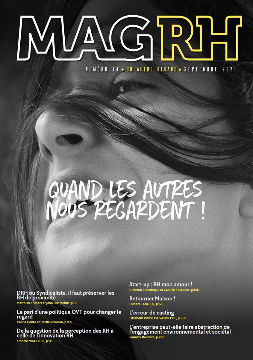 Le MagRH N°14 est sorti, il renferme une mine d’informations sur la@perception qu’ont les autres de la fonction RH. L’occasion de changer et « booster » notre image ? reconquête-rh.org/MagRH14.pdf