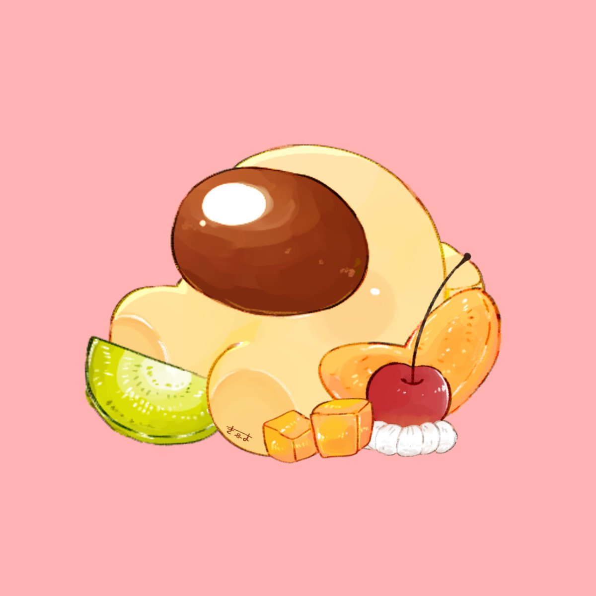 「🍮 」|てんみやきよのイラスト