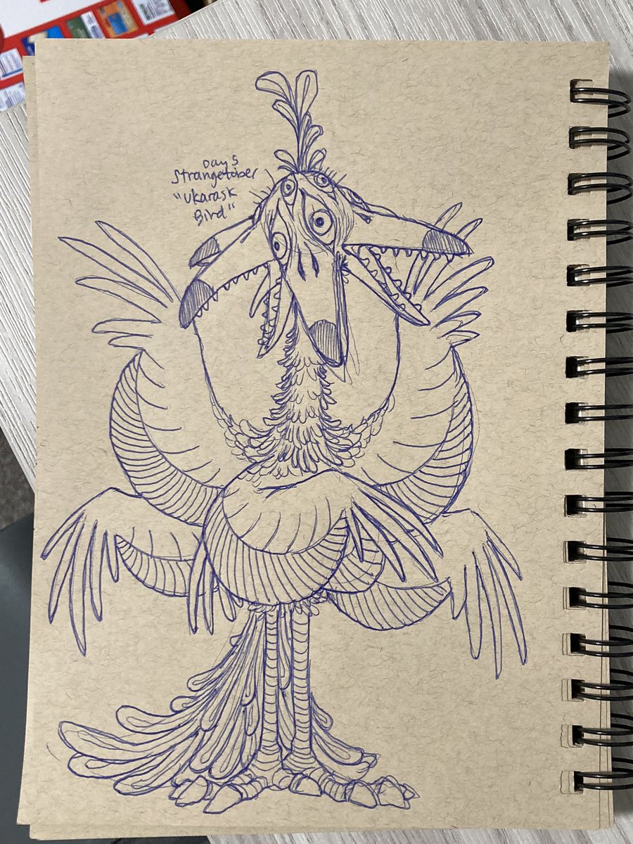 Day 5 of #strangetober is "ukarask bird"!
Prompt list by @ArtByEmilyHare 