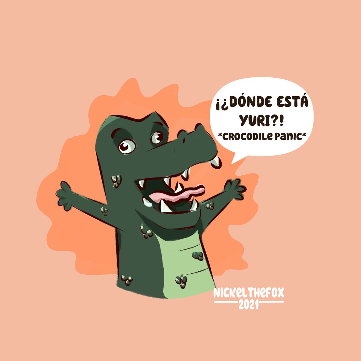 NickelTheFox_'s tweet photo. @Aliberto_Gator *crocodile panic* https://t.co/6Ed7TK8ypb