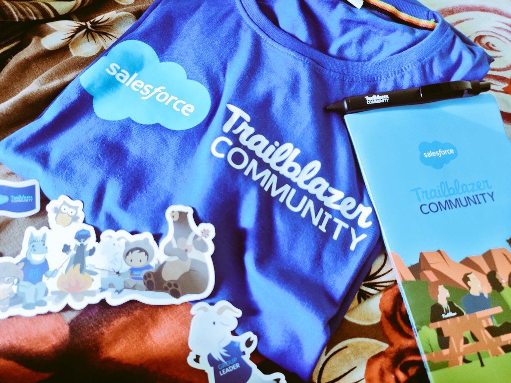 Dhananjay Mohite (@dhananjaysfdc) on Twitter photo Thanks <a href="/vivekgupta_/">Vivek Gupta</a> and <a href="/LucknowSfGroup/">Lucknow Trailblazer Community</a> for giving me this awesome swags.
<a href="/LucknowSfGroup/">Lucknow Trailblazer Community</a> <a href="/trailhead/">Trailhead</a> Thanks <a href="/vivekgupta_/">Vivek Gupta</a> and <a href="/LucknowSfGroup/">Lucknow Trailblazer Community</a> for giving me this awesome swags.
<a href="/LucknowSfGroup/">Lucknow Trailblazer Community</a> <a href="/trailhead/">Trailhead</a>