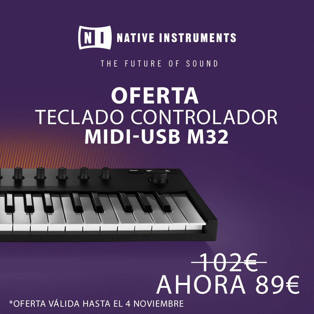 KOMPLETE KONTROL M32 de <a href="/NI_News/">Native Instruments</a> tiene un precio especial durante todo un mes. Un teclado impresciondible para el músico que se mueve!
unionmusical.es/620422-teclado…