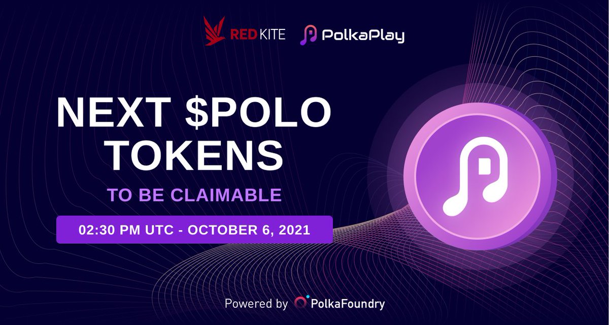 redkitepad's tweet photo. 🎼Last claim of $POLO token is finally here!
Hello #RedKite friends, today will be the 3rd claim day for $POLO🔔

Users who joined @NftyPlay IDO, please remember to claim your bought tokens 🔻
⏳Time: 2:30 pm UTC, Oct 6
💰Link claim:  https://t.co/Fc5RTKxwbn https://t.co/fQ6XxAzdMV