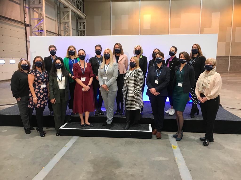 Auchen's tweet photo. Brilliant to see the ongoing relationship between @UniStrathclyde and @Boeing cemented with the Metallics Research Centre with Boeing (@NMIS_group). Fantastic to see so many women in senior positions involved in making this happen #WomenInSTEM #GenderEquity @HVM_Catapult https://t.co/zraQy4uIFA