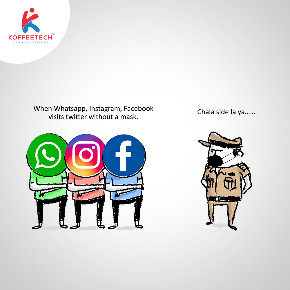 KoffeetechComm's tweet photo. Never say never to the mask.
Stay safe, Travel safe.
#koffeetechcommunications #koffeetech #kc #memesdaily #funnymemes #dailymemes #funnymeme #maskmemes #whatsappmemes #facebookmemes #onlinemarketing #onlinemarketingagency #mumbai #india https://t.co/c8ScVsDq0A