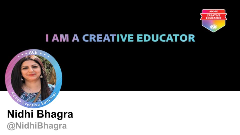 Happy to share that I am an Adobe creative educator Level 2 .
