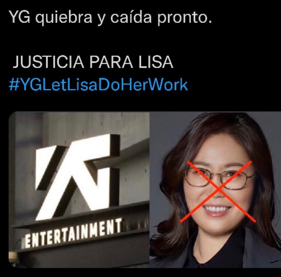 BLACKPINKFANS_1's tweet photo. No nos quedemos callad@s ante las injusticias que comete YG con BLACKPINK,a lisa le a prohibido ir a los eventos,Jennie recibe odio por rumores que YG no desmiente,a jisoo le dan muy pocas líneas en las canciones y a rosé no la dejan colaborar con otros artistas.
JUSTICE FOR LISA https://t.co/C7Hl6FOoHu