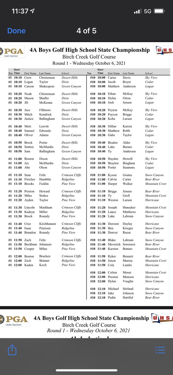 devdixon's tweet photo. 4aState golf pairings good luck to all the players #RegXGolf https://t.co/osqi7KX90X