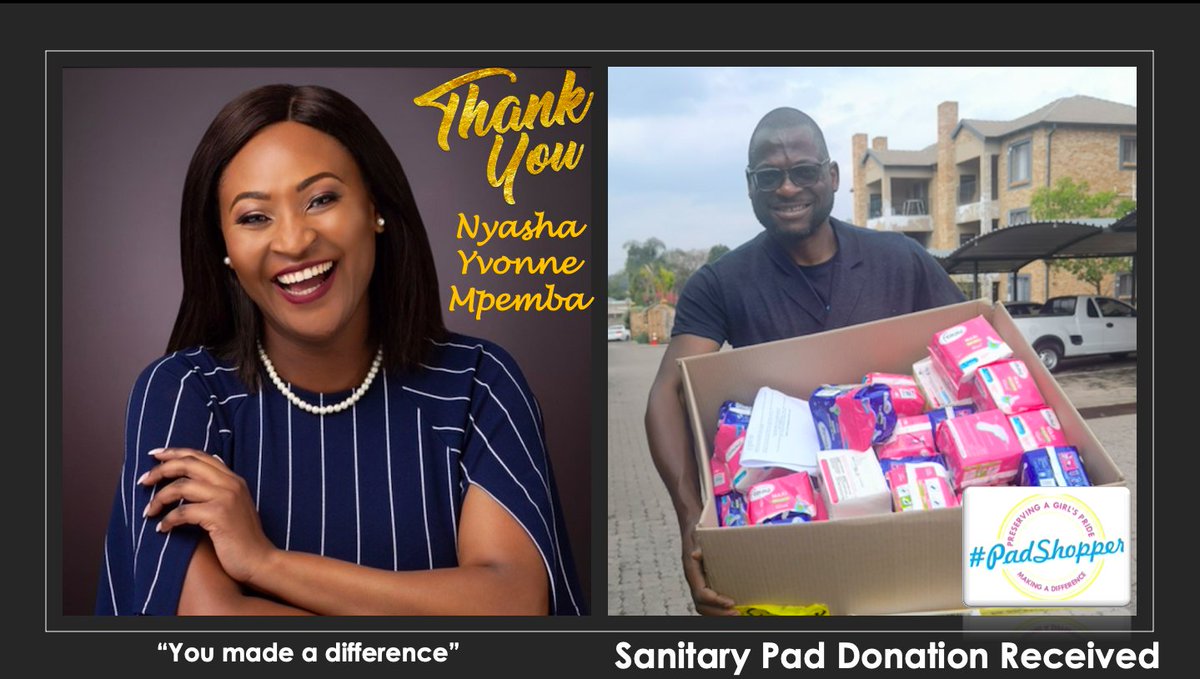 rabisonshumba's tweet photo. Thank you to our consistent donor, Yvonne Mpemba. She buys sanitary pads from @Clicks_SA online & sends to a shop near us. All we do is collect and distribute to those in need. Building up for the next 100 Girls in #CosmoCity. #EndPeriodPoverty #KeepGirlsInClass #PadShopper #WCW https://t.co/j6dhakWsTd