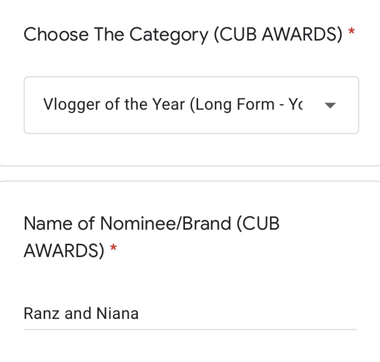 RNTrendsetter's tweet photo. I nominate Ranz and Niana for Vlogger of the Year 

Fill out this form: 
https://t.co/tLZiQ951rO

#RAWRAwadrs2021
#RAWRAWARDSNominationNight https://t.co/BZg9kYx1IR