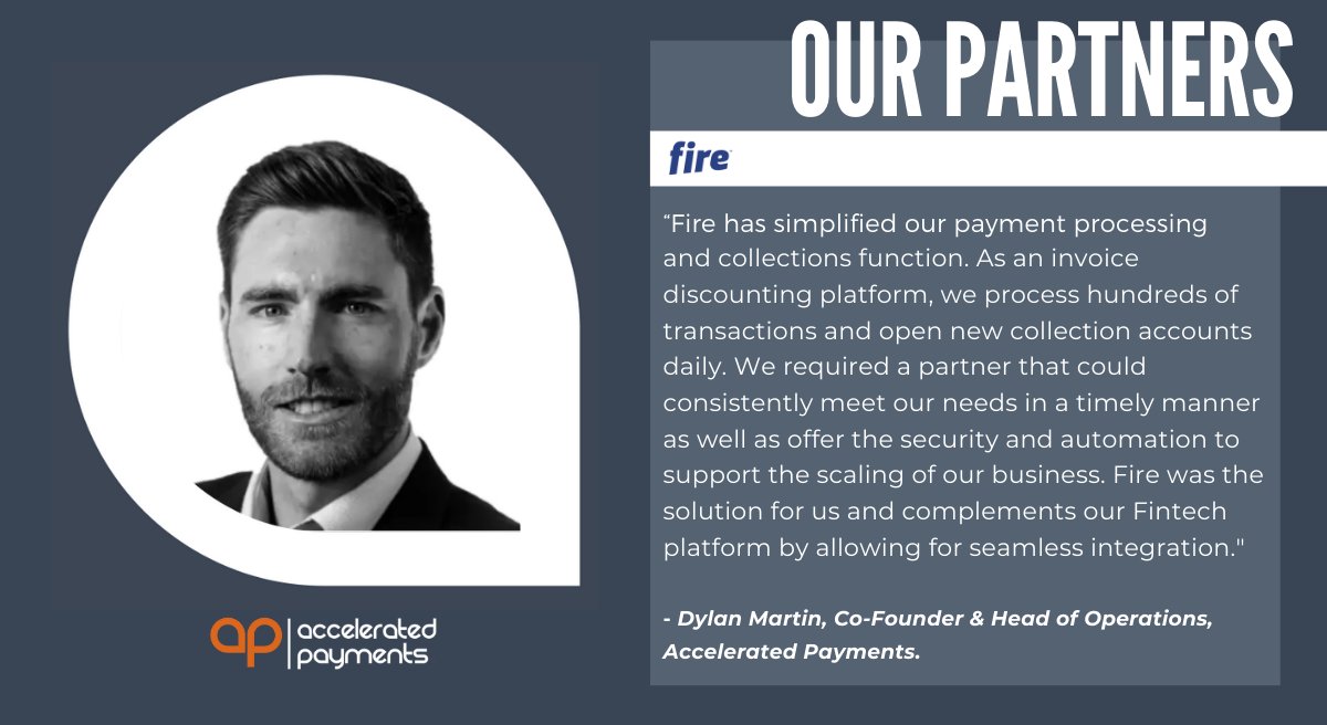 How do we take Invoice Finance to the next level? With an innovative team, an outstanding product, and with the right partners. Here's how our payment partner, <a href="/fire/">🔥 fire</a> has helped enhance our user experience: ow.ly/TjTR50Ggvks

#Payments #Finance #Automation #InvoiceFinance