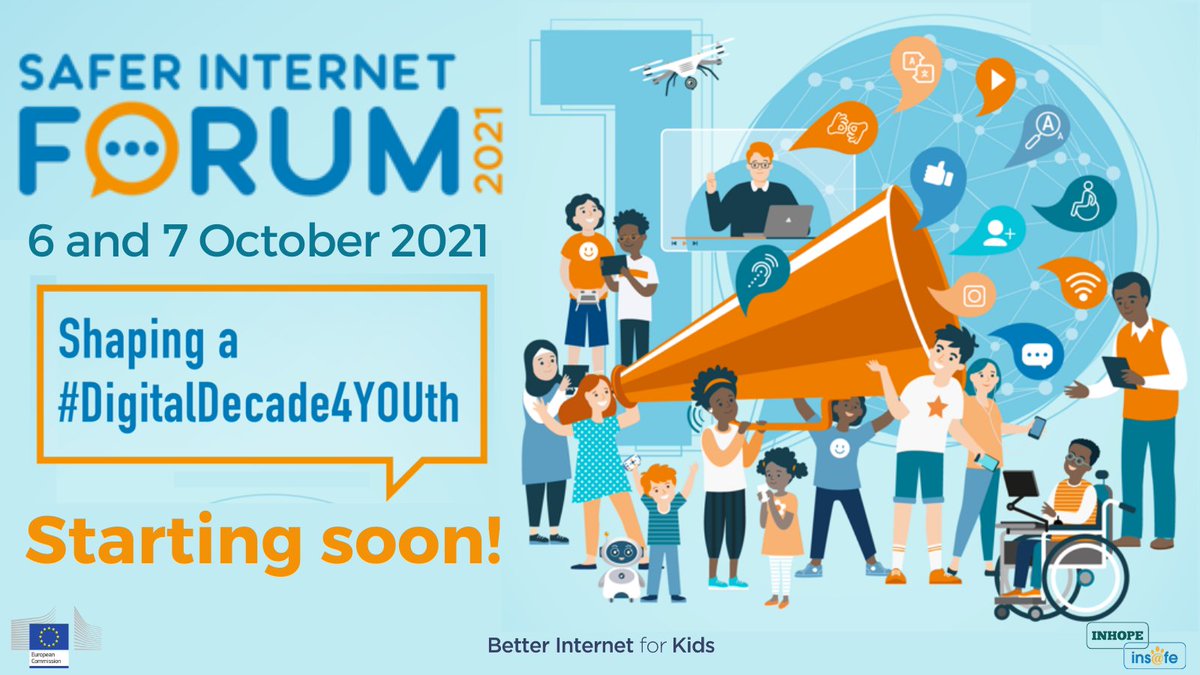 safeinternetday's tweet photo. Today is the day! 🥳🎉 

Safer Internet Forum #SIF2021 will kick off in a few hours! ⏱️ 

Find here the #SIF2021 booklet containing the agenda and information on the speakers and contributors ⤵️ 
https://t.co/I4UAJhfA30

📅 See you at 10:00 CEST! https://t.co/EaMeGRIhXi