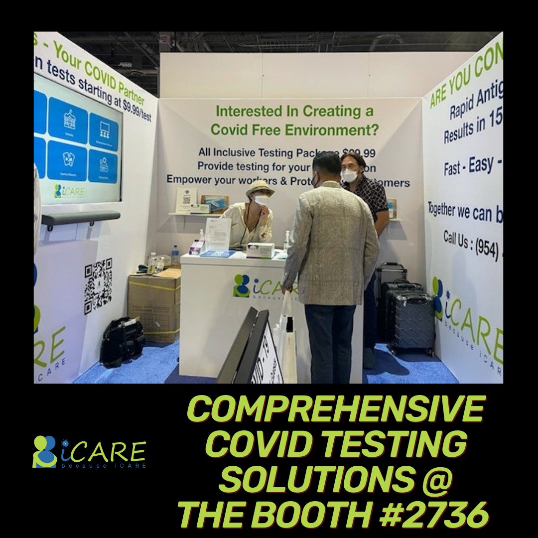 getIcareTests's tweet image. Companies are eager and ready to open their doors for business. Let #icaretests demonstrate creating safe place for employees and guests. #g2evegas2021 #covidtestingkit