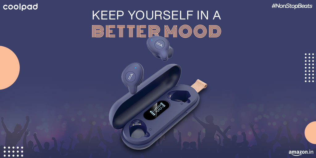 #Coolpad #Earphones 
Music is the way to express our feeling without saying a word. We bring the world together with music vibes on #CoolBassBuds. Order now: cutt.ly/enepERA
