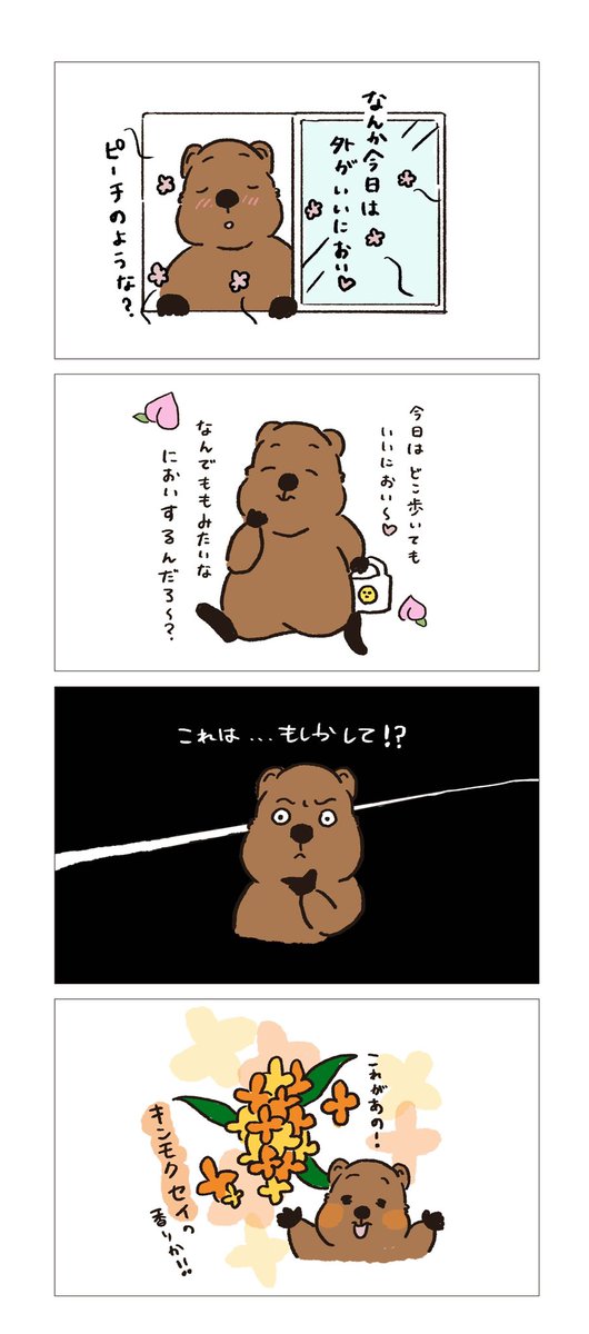 ssmissmi's tweet photo. 秋のおとずれ

#クオッカ　#クオッカワラビー
#ゆるいイラスト　#イラスト　#illustration #日常漫画　#金木犀　#キンモクセイ　#イラスト漫画
#イラスト好きな人と繋がりたい
#絵描きさんと繋がりたい https://t.co/XAgow824up