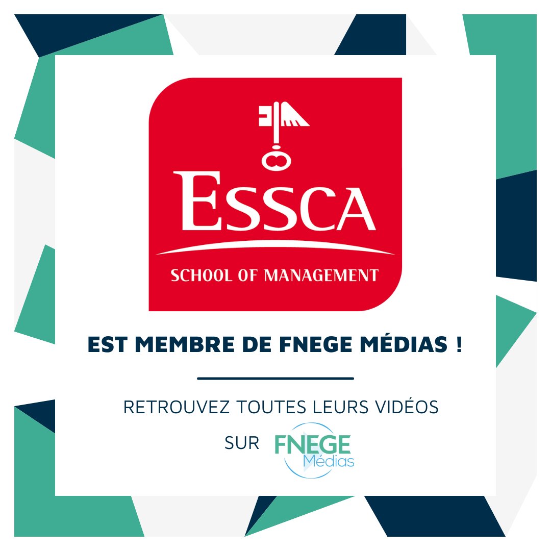 [🤝Nos abonnés] Aujourd'hui nous mettons à l'honneur l'<a href="/ESSCA_Ecole/">ESSCA</a>

🎥 Ce sont 7 vidéos de management que l'école a réalisé en partenariat avec FNEGE Médias.

➡️ Pour retrouver toutes leurs  vidéos : buff.ly/3nDh1lU

#essca #fnegemedias #videomanagement