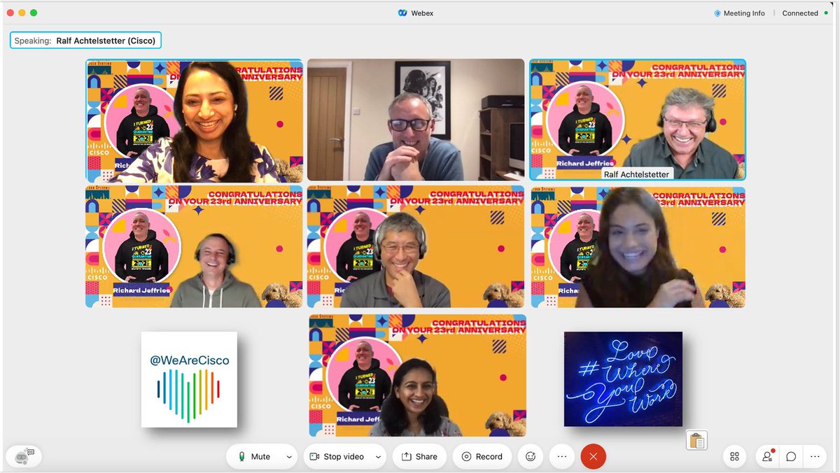 VarshaKanwar's tweet image. “The team that celebrates together; grows stronger together.” Richard Jeffries #Kudos You play a crucial role in our success and #MakingAnImpact. 👏🏽. Congratulations on your 23rd #Ciscoversary 🎉🎊. We are lucky to have you on the team.#WeAreCisco
