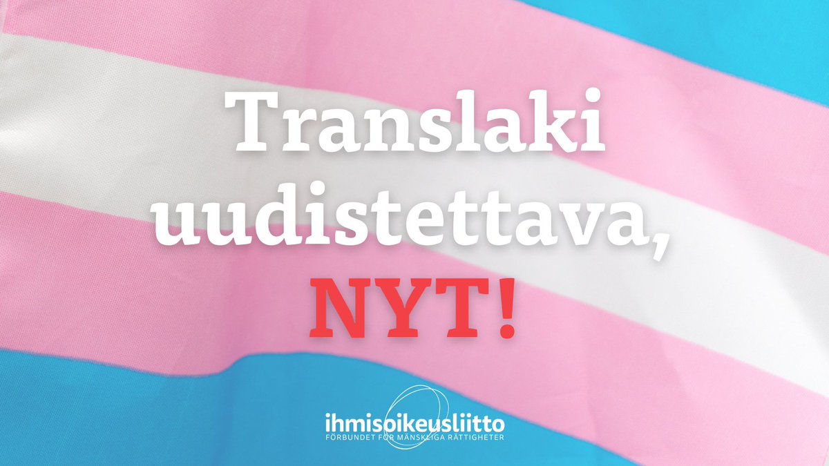 ihmisoikeus's tweet image. Jokaisella on oikeus omaan kehoonsa ja identiteettiinsä, vai mitä? 
Nykyinen translaki loukkaa sukupuolivähemmistöjen perus- ja ihmisoikeuksia, kehollista koskemattomuutta ja itsemääräämisoikeutta. 
Tarvitaan uusi #translaki.💡

#Ihmisoikeudet 
#JokaViikkoSamaKuva