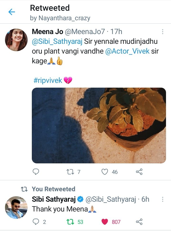 MeenaJo7's tweet photo. Happiest birthday🎂🎉🎁 to @Sibi_Sathyaraj sir ❤💐

Ninga select panra movies yellame rombo different style le irkum💯👌

Unga Acting level is awesome👏👍
All the best for #Ranga movie

I hope you remember me. Ninga sonadhunale dha na plant 🌱 vache Vivek sir kage.

#HBDSibi sir https://t.co/NpXACF2FJj