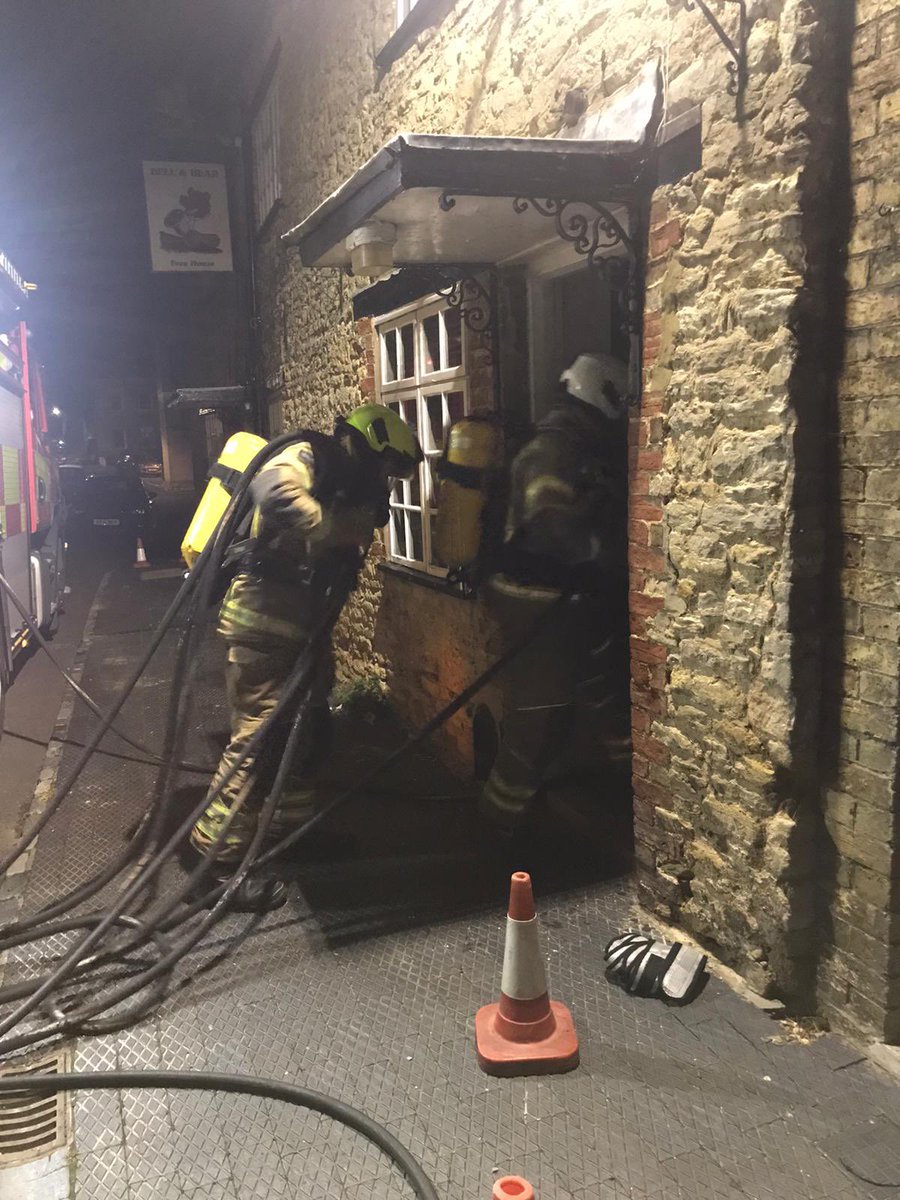 This evening we were lucky to drill at the #BellandBear in #Emberton before it starts it's renovation works . We used synthetic #Smoke to search for multiple casualties #Olney #OlneyFire #bucksfire #Fire #Firefighters