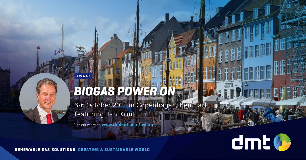 dmt_et's tweet photo. Last day! Our #biogas expert, Jan, is at #BiogasPowerOn in beautiful Copenhagen. #biomethane #BiogasUpgrading https://t.co/r4hKWTE7kq