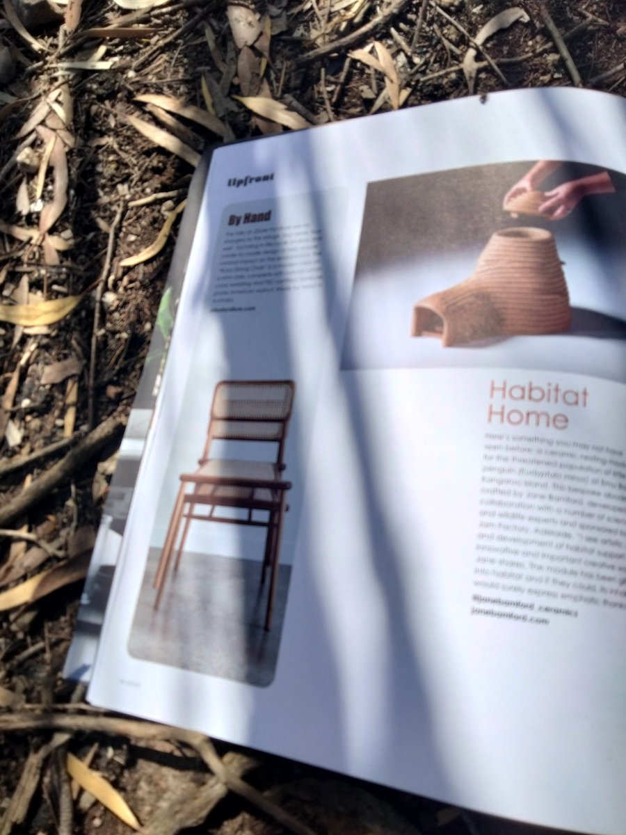 #Penguin #homes in #busharchitecture #mag <a href="/GreenMagazine/">GreenMagazine</a> stoked! #collab @UniAdelSciences <a href="/environmentinst/">Environment Institute - University of Adelaide</a> <a href="/Flinders/">Flinders University</a> + #craftsperson #JaneBamford

#Create4Wildlife 

<a href="/dominicmcafee6/">Dr Dominic McAfee</a> <a href="/jarrodchodgson/">Jarrod Hodgson</a>
<a href="/Sean4Sea/">Sean Connell</a> 
<a href="/AUS_NZ_Seabirds/">AustralasianSeabirds</a> 
@heidikalleway
<a href="/Alice_R_Jones/">Alice Jones</a>
@nina___marina