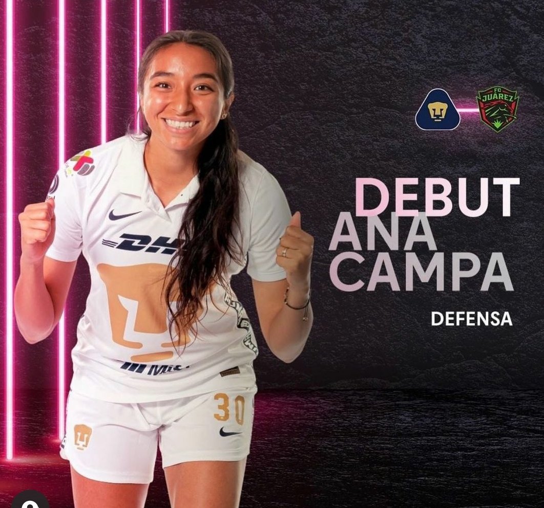 We want to congratulate our former captain Ana Campa for her @LigaBBVAFemenil debut for @PumasMXFemenil against FC Juarez!