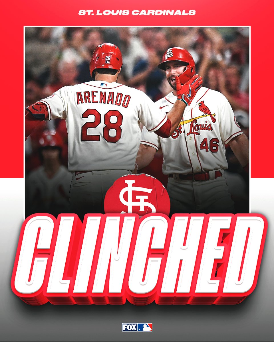 FOX Sports: MLB on X: THEY ARE IN! The red hot @Cardinals win their 17th  straight game and clinch a spot in the Postseason!   / X