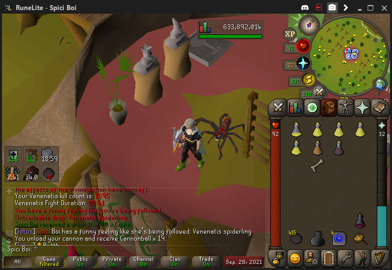 SpiciBoiRS's tweet photo. #21 Venenatis - 1895kc https://t.co/EnkxV9z8ik