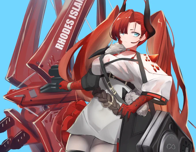 トギフォンス、よくみたらけっこう際どい格好してる
#アークナイツ 