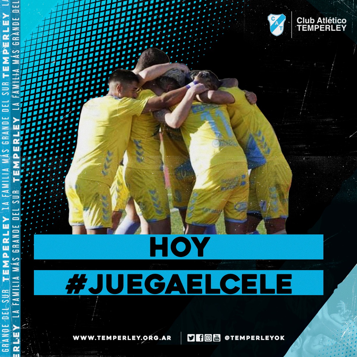TemperleyOK's tweet photo. ⛽💙 ¡HOY #JuegaElCele!

🏆 Copa Argentina 
📶 4tos. de final
🆚 @CATalleresdecba
🏟️ Ciudad de Lanús
🕠 21:10 hs
👤 Hernán Mastrangelo
📺 @TyCSports

🎶 ¡OHHH... VAMOS CELE, VAMOS! 👊🏻 https://t.co/I9TBsDrSO3