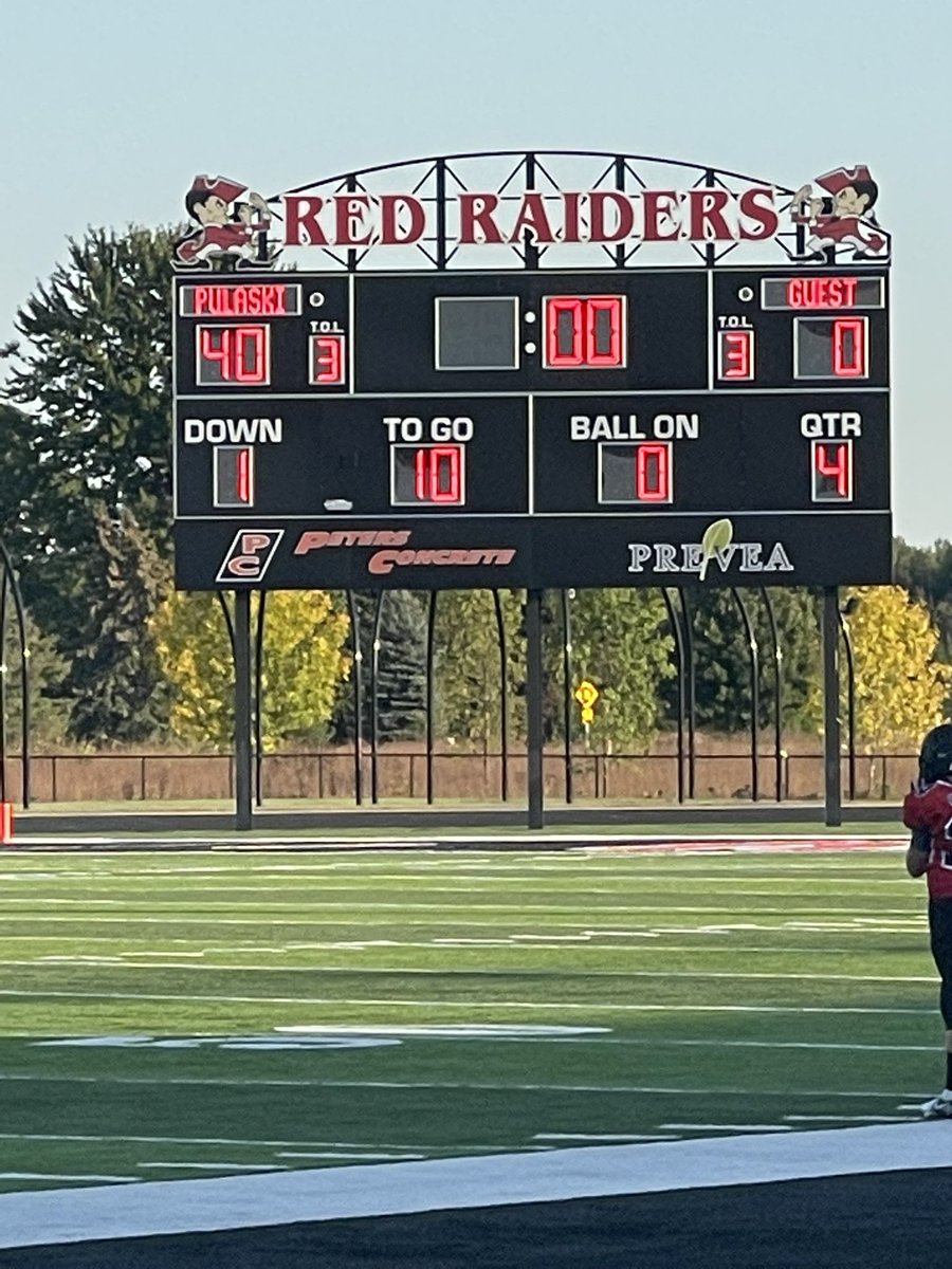 Final score 7th grade  40-0 over Parkview  <a href="/PulaskiRedSea/">Pulaski Red Sea</a> <a href="/PHS_Raider_FB/">Pulaski Football</a> <a href="/PCSD_PCMS/">Pulaski Middle School</a>