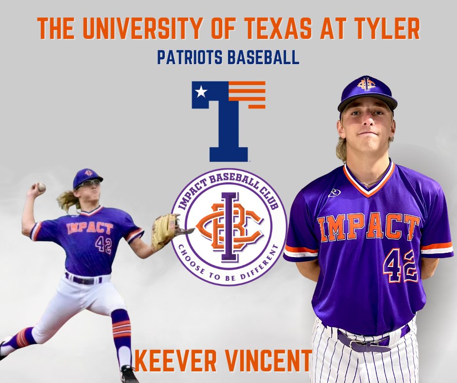 ImpactBsblClub's tweet photo. Congratulations to @KeeverVincent on his commitment to @uttylerbaseball! https://t.co/oR0IrY9UVt