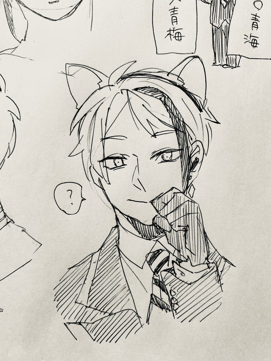 朝の一発描き
まねきねこの日らしいです 