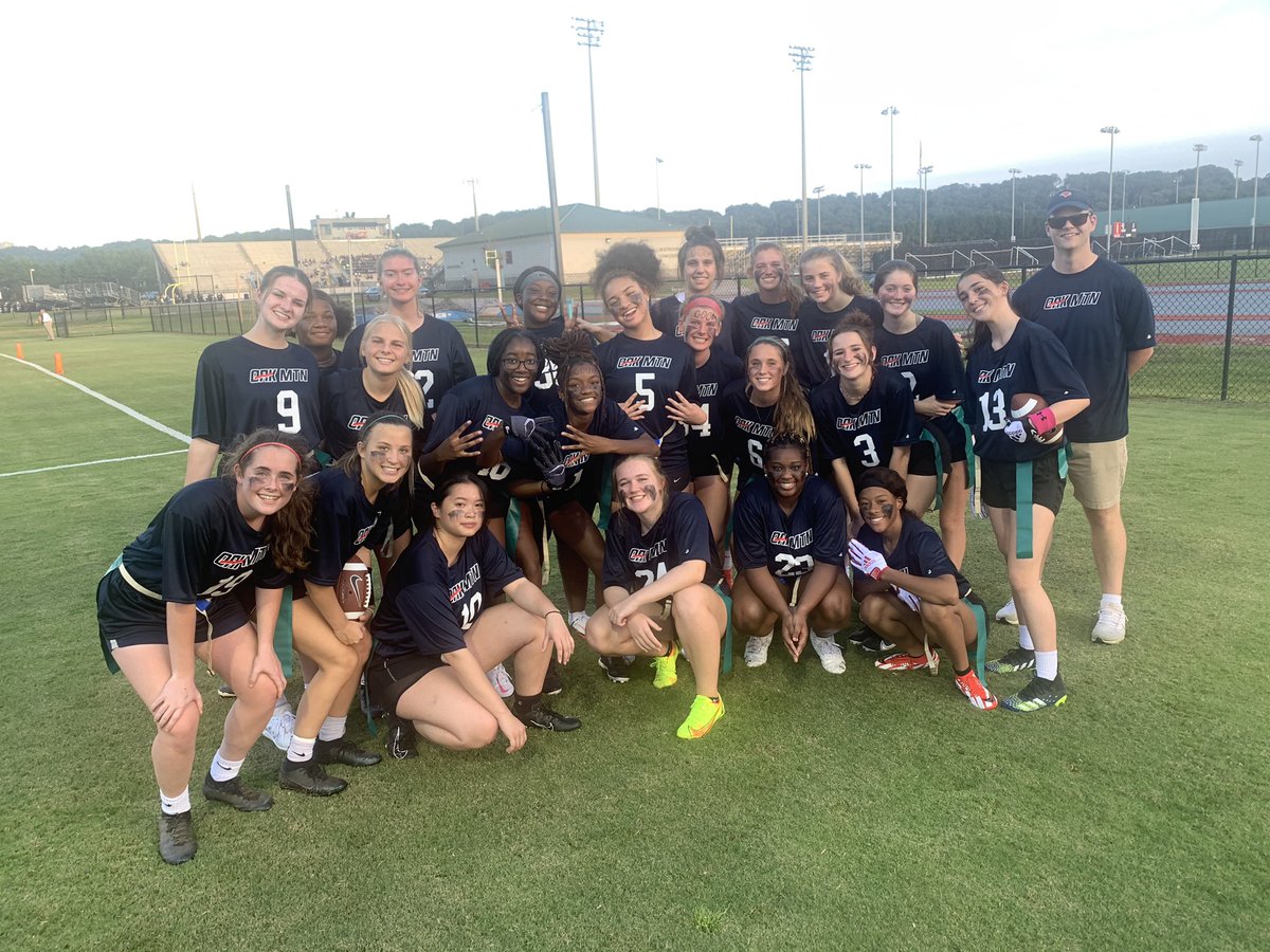 Our first ever flag football team Coached by Kevin McMahon! @omhsflag making history!