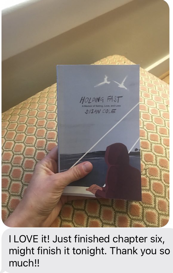 What fun to see my book in the wild! Holding Fast, my memoir about leaving everything behind and sailing away to the Caribbean with my husband snd young daughter in the late 1990s, is coming on October 19th! Pre-order October 12th on Amazon!