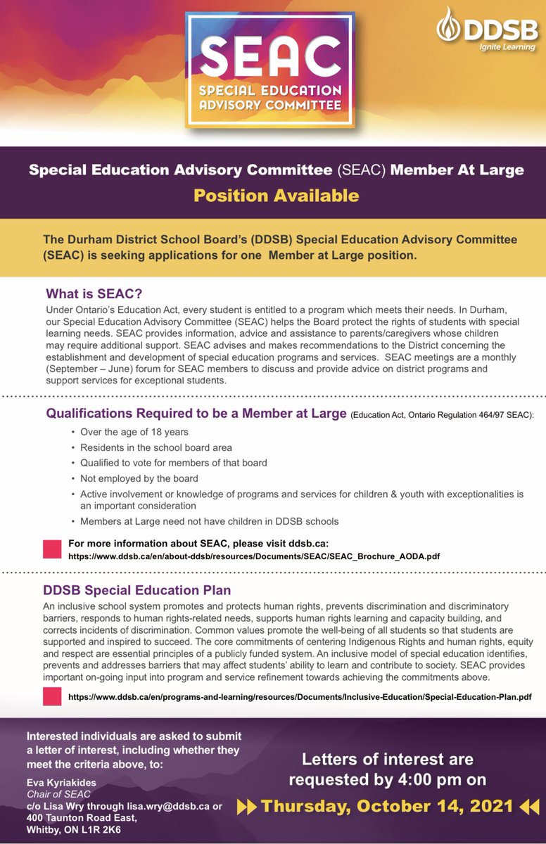 Inclusive Student Services Durham DSB tweet media