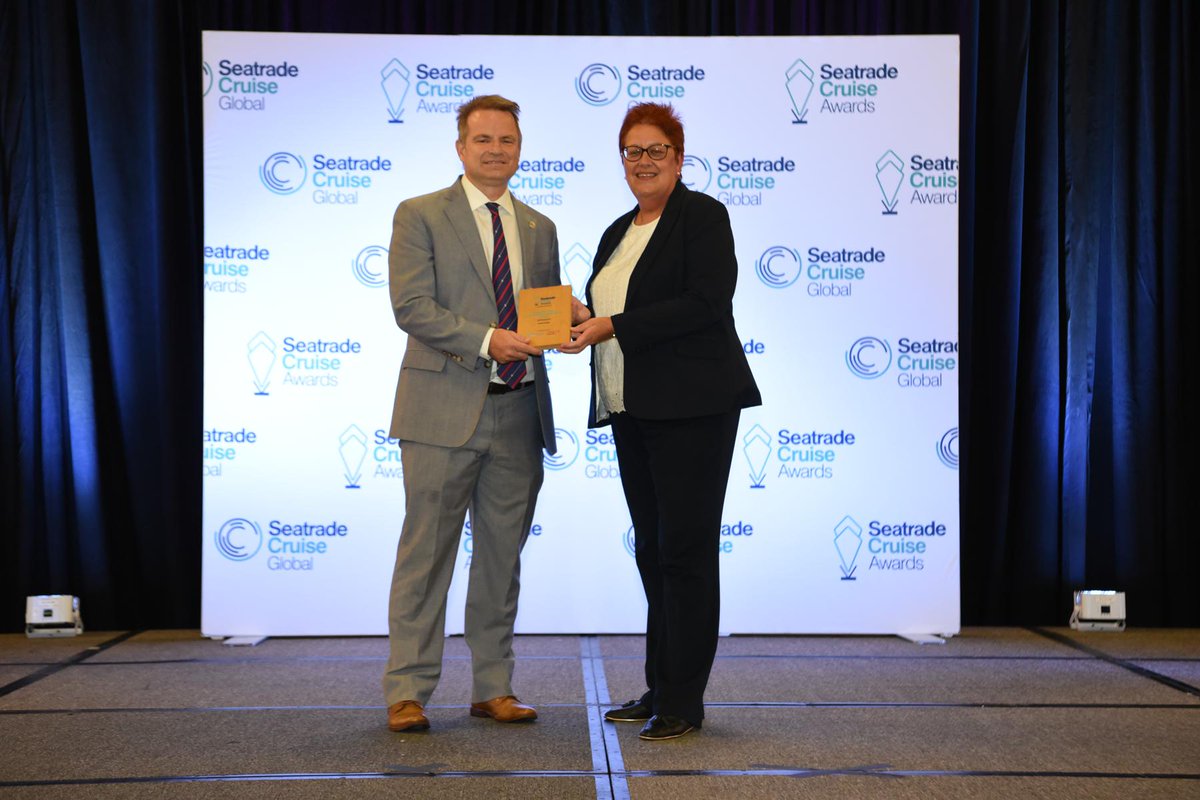 SeatradeCruise's tweet photo. The 2021 Seatrade Cruise Outstanding Achievement of the Year Award goes to... Federal Maritime Commissioner Louis E Sola! #STCAwards #WeAreCruise #STCGlobal https://t.co/ZTD8YyFjRe